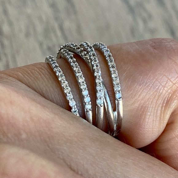 Stella & Dot Stellar Pave Ring - Silver - Picture 5 of 8